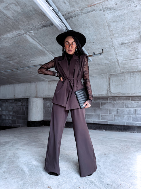 Komplekts "INTENSE 22666" - veste + bikses - CHOCO